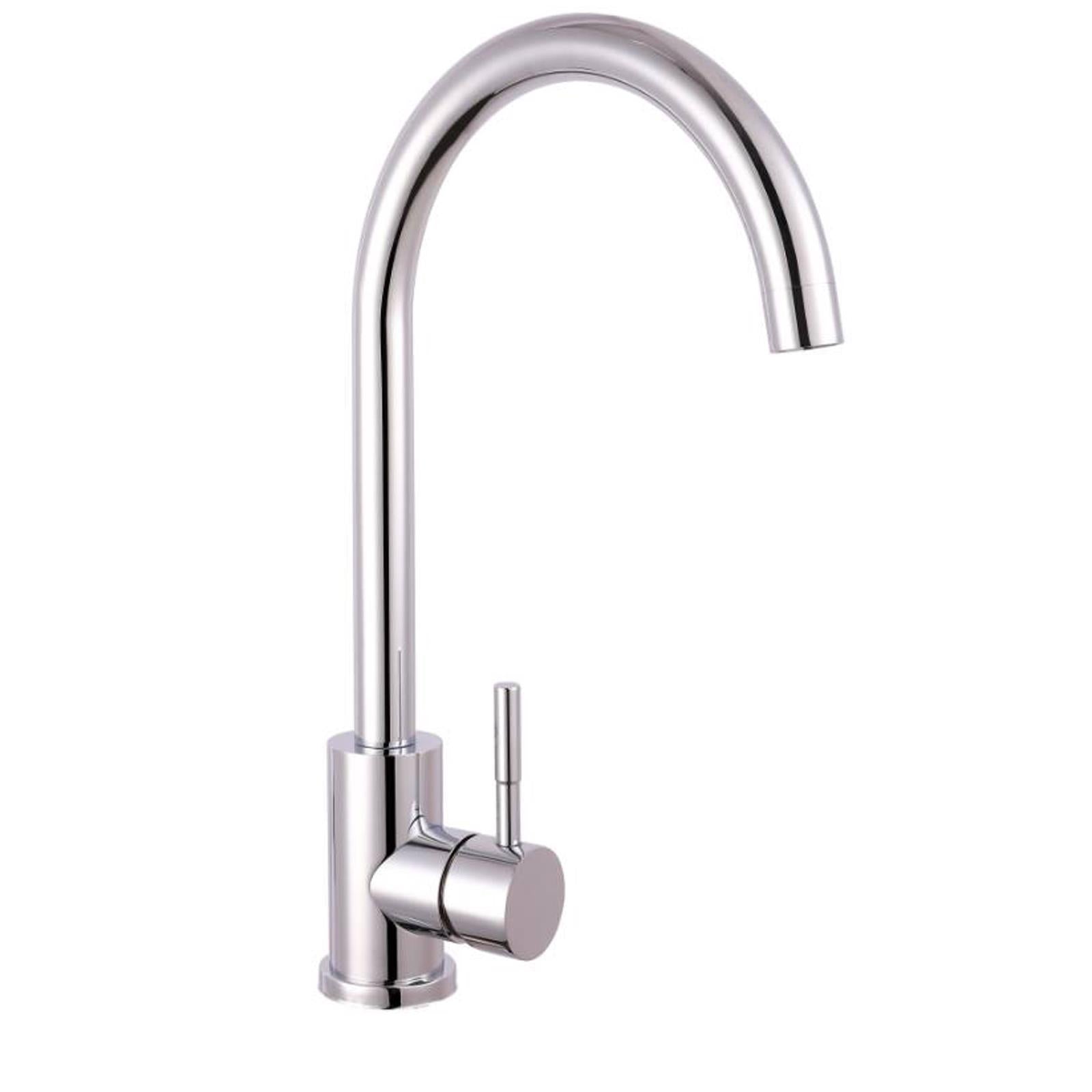 Reginox Taravo CH Single Lever Swan Neck Chrome Kitchen Mixer Tap